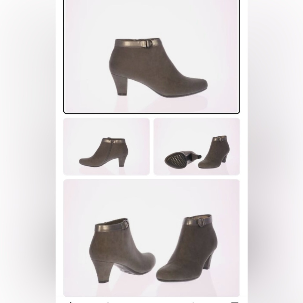 4/$10 Women's AEROSOLES A2 Shore Enough SIzE 9 Comfort Grey Ankle Boots Booties